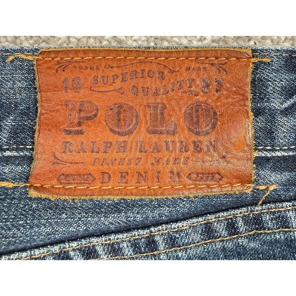 Polo Ralph Lauren Classic Fit Jeans Men's 36x32 Blue 100% Cotton Denim